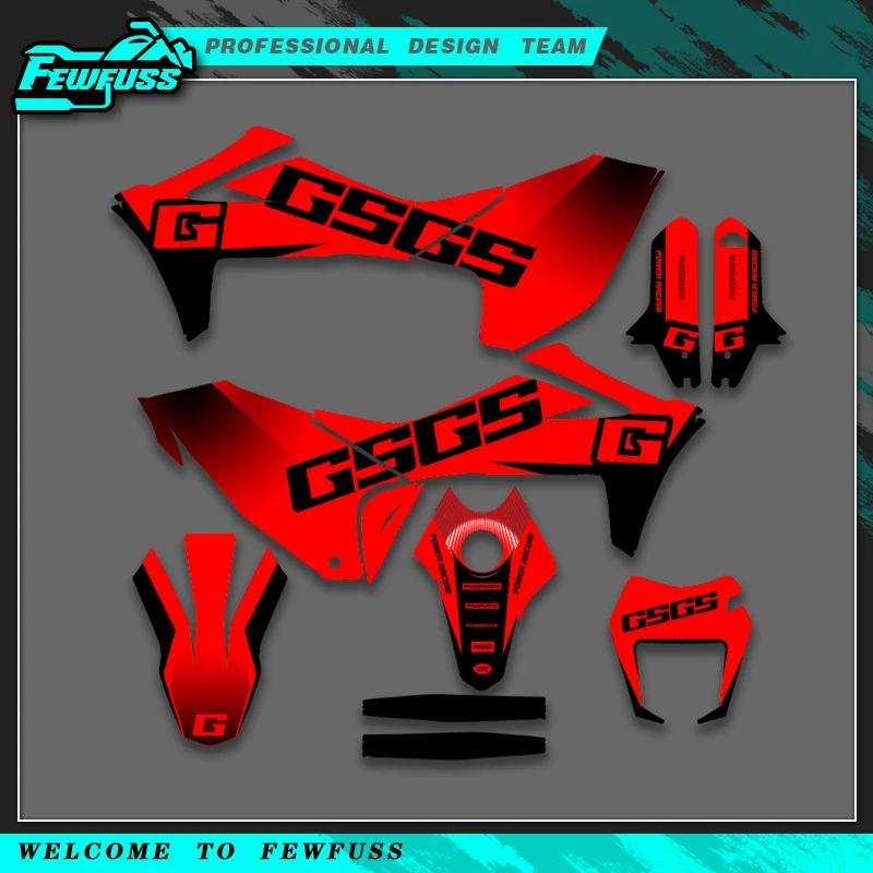 

Fewfuss For GASGAS GAS GAS SM 700 SM700 2022 2023 2024 Supermoto Graphics Decals Stickers Motorcycle Background Customom