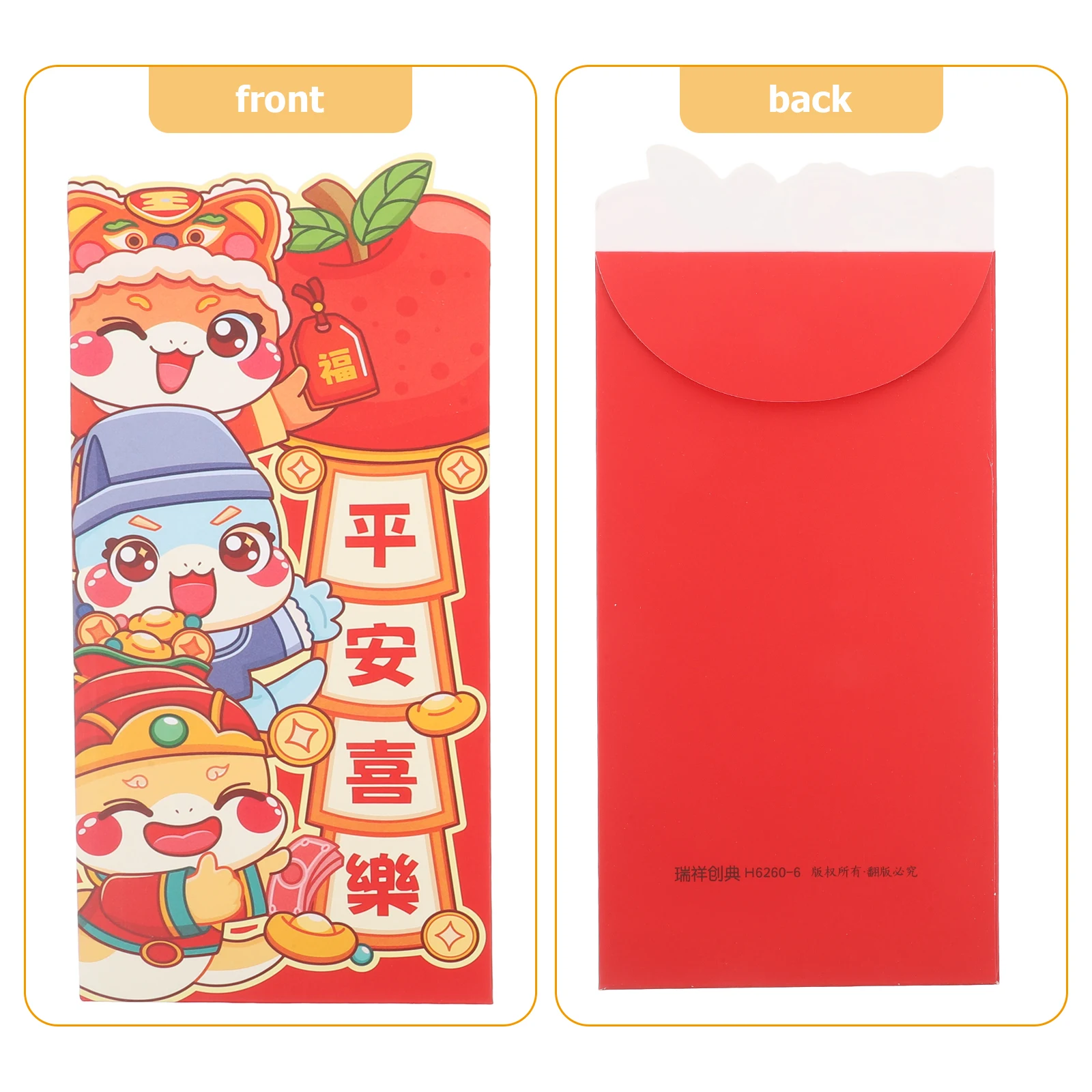 

12 Pcs Red Envelope Bag Chinese Envelopes for Money Three Dimensional Birthday Material Cute Cartoon Lunar New Year Box
