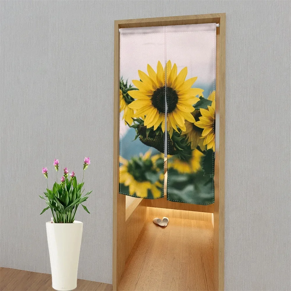 الرعوية عباد الشمس زهرة غرفة نوم دش التقسيم المطبخ مقهى ستارة الباب مكتب Geomantic الستار نصف لوحة الستار المدخل