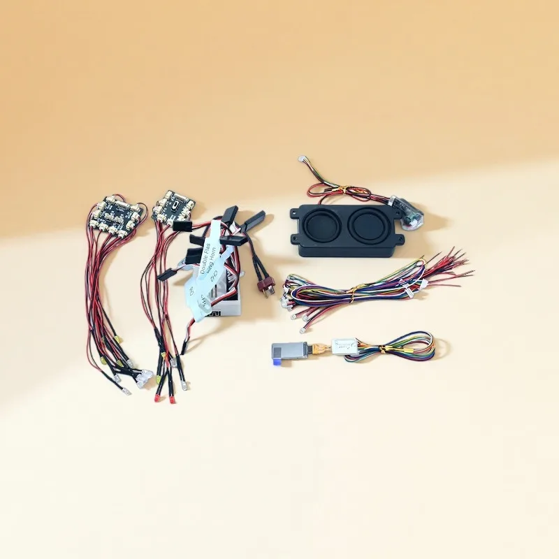 Strumento di collegamento del gruppo di luci/suoni di simulazione per 1/14 Tamiya RC autocarro con cassone ribaltabile SCANIA 770S VOLVO Mercedes-Benz ACTROS MAN parti