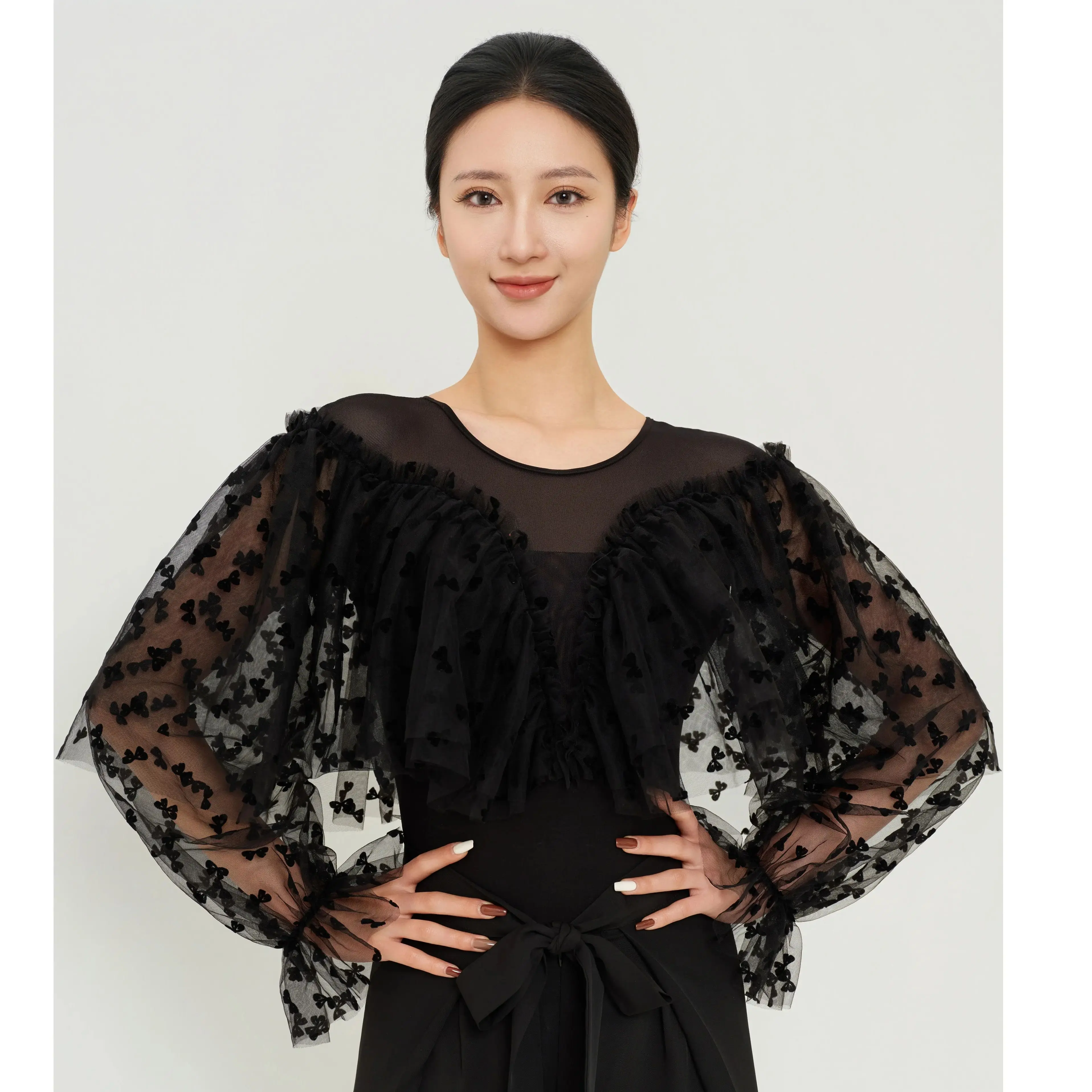 

2026 Lace Jumpsuit For Women Latin Dance Costumes Modern Ballroom Dance Costumes Waltz Dance Practice Training Wearing DN22687