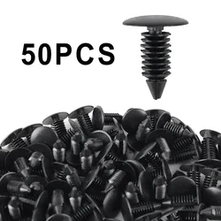 20/50/100Pcs 8mm Hole Car Clips Black Plastic Fender Bumper Shield Retainer Plastic Rivet Push Pin For Chrysler Replaces 6030441