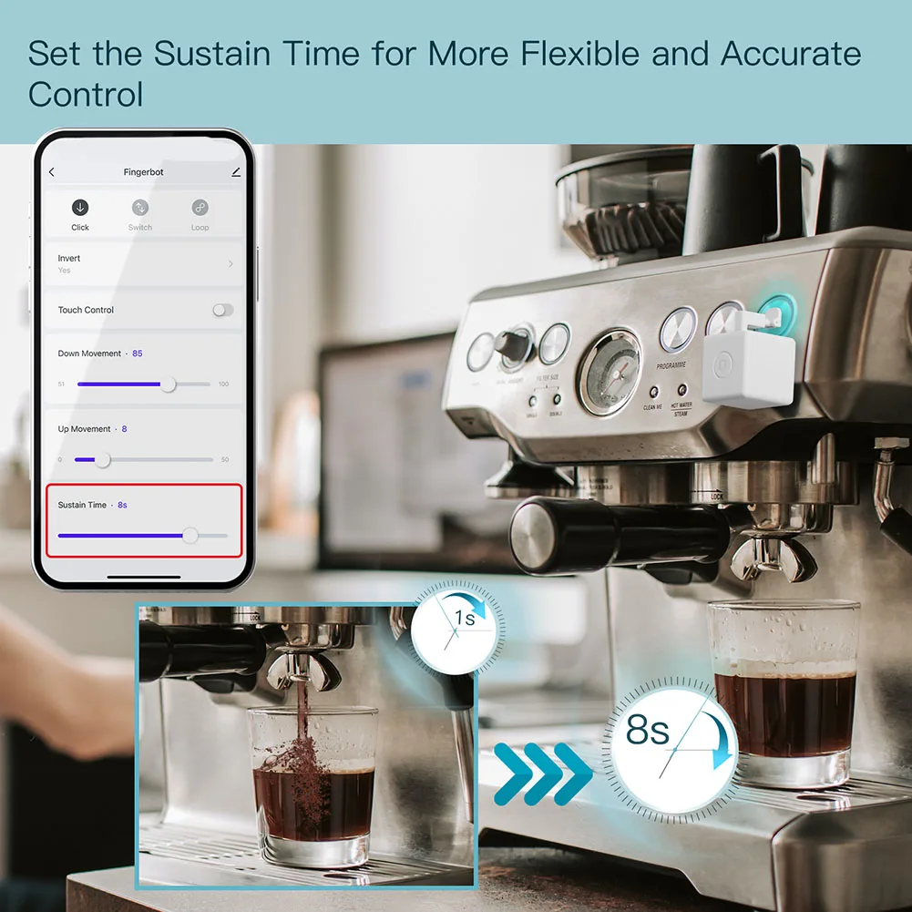 Fingerbot Plus Button Pusher No Wiring Switch Zigb Ee With Touch Control Life App Voice Control