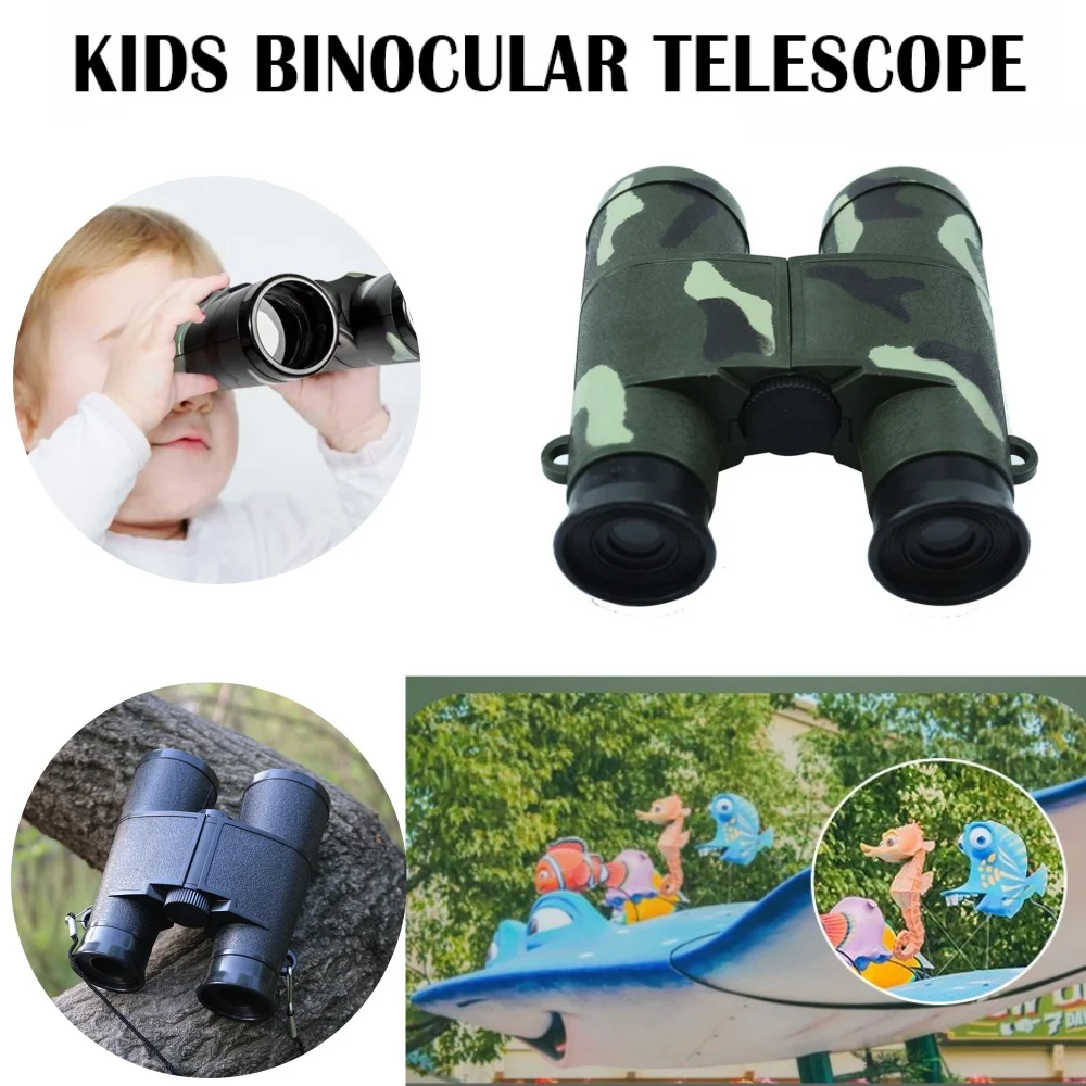 

Kids Camo Binoculars Toy Telescope for Outdoor Adventures with Adjustable Focus Rubber Eyecups Perfect Young Explorers