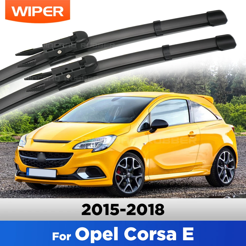 

Тихие и всесезонные щетки переднего стеклоочистителя для Opel Corsa E 2015-2018 2016 2017 CREATROAD, дворники лобового стекла 26 "+ 15"