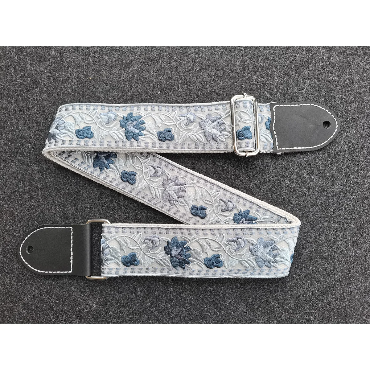 Guitar Strap Embroidery Embroidery Personality Universal Couple Electric Guitar Bass Strap Imported First Layer Cowhide