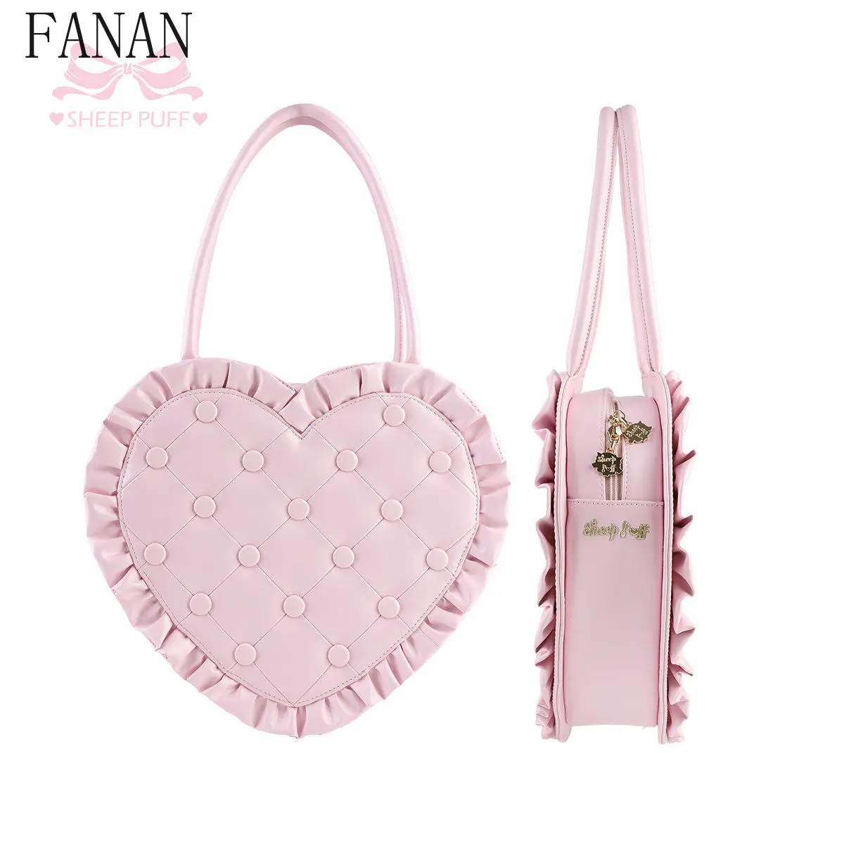 

Women's Handbags Heart Pillow Original Lolita Style Vintage Lace Handbag Sweet and Cute Shoulder Bag Heart Top-Handle Bags