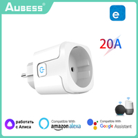 WiFi Smart Socket 20A EU EWelink Smart Plug Power Monitoring Timing Function Voice Control Work With Alexa Google Home Alice