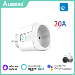 WiFi Smart Socket 20A EU EWelink Smart Plug Power Monitoring Timing Function Voice Control Work With Alexa Google Home Alice