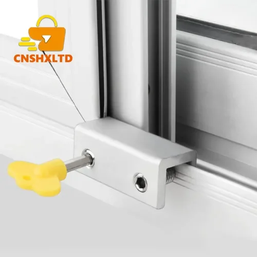 Imagen 2 del producto Cerradura de ventana deslizante para niños, cierre de aleación de aluminio de 1/2/4/8 piezas, cierre de seguridad, hebilla de fijación