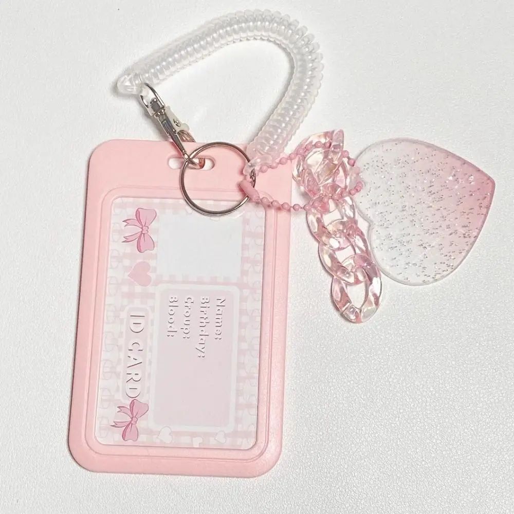 New High Beauty Card Holder Vertical Flash Pink Credit Card Holders Love Gradient ID Card Holder Bus Student