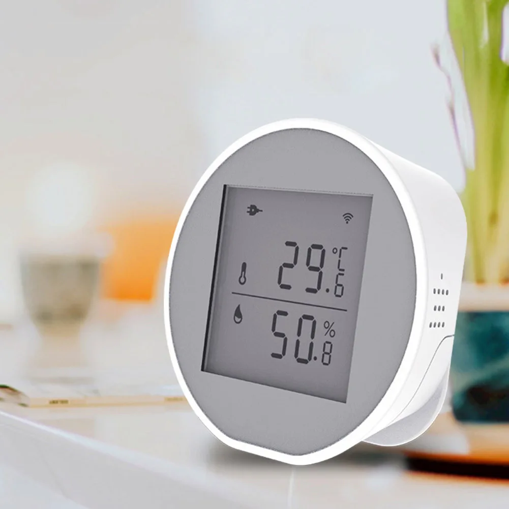 WIFI умный датчик температуры и влажности работает с Smart Life Alexa Google Home Assistant приложение уведомление оповещение