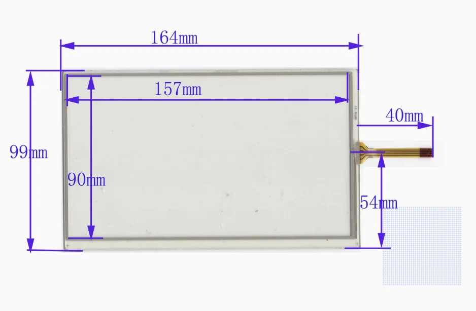 

XWT176 car navigation 164mm * 99mm touch handwriting external screen 164 * 99 Lutexi navigation