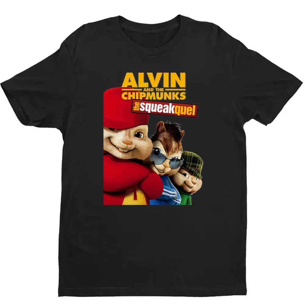 Alvin and The Chipmunks: The Squeakquel's Unisex Shirt Vintage Classic Fashion Streetwear O-neck Short-sleev Cotton Tee y2k Tops