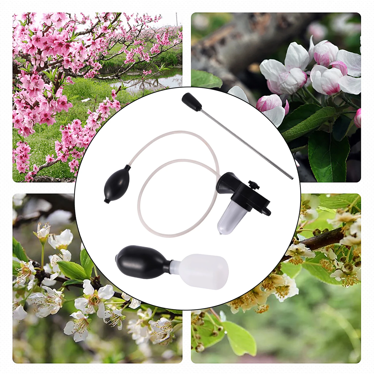 Pollinador de Airbag, varilla telescópica, polen, árbol frutal, polinación Artificial, huerto, pera, Kiwi, manzana, herramienta de polinización manual