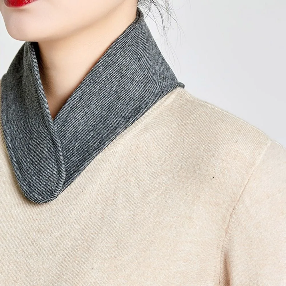 With Pocket Neck Warmer Adjustable Snap Soft Fabric Cervical Support Cold Proof Breathable Neck Guard Air Condition