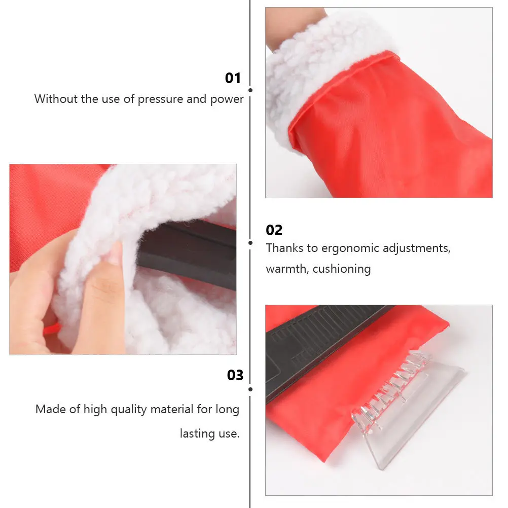 

2 Pcs Snow Cleaning Glove Remover Accessory Ice Scraper Mitt Car Removal Shovel