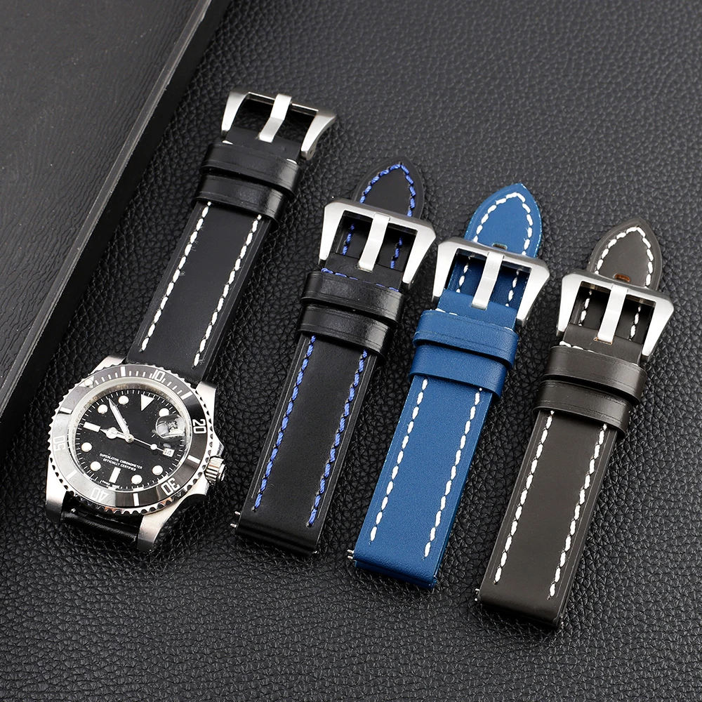 Watch Strap 20mm Quick Release Bands Hand stitching Watchband Handmade Wristband Accessories