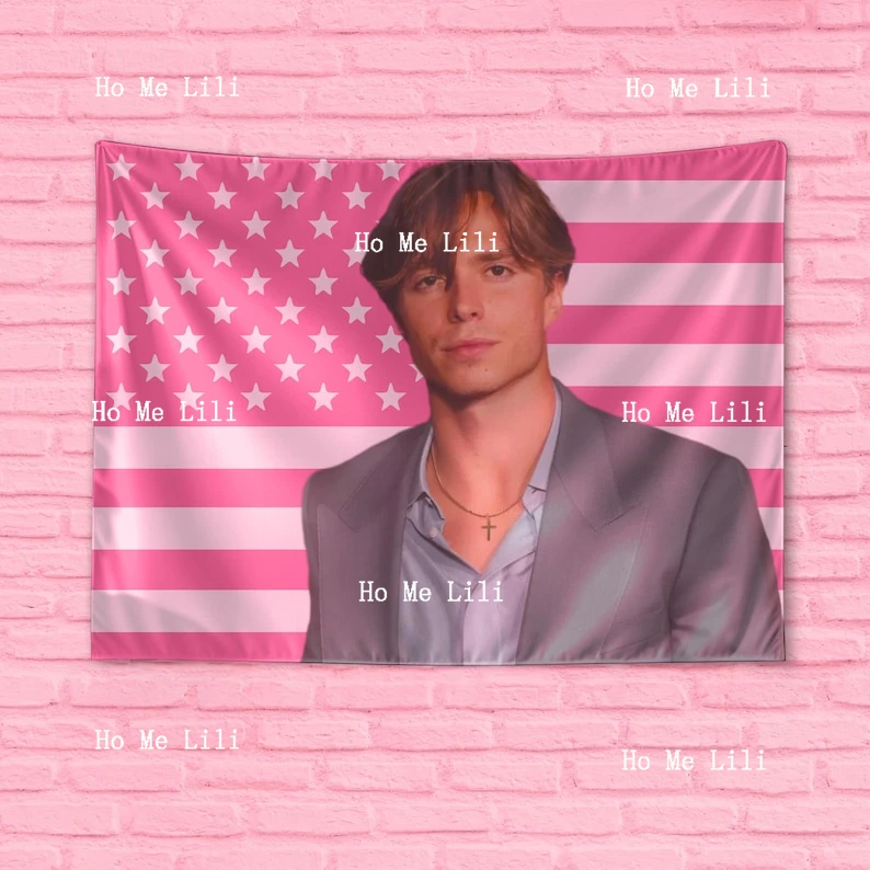 Nicholas Chavez Tapestry Pink Usa Flag Cooper Koch Tapestry Monsters Tv Show Erik And Lyle