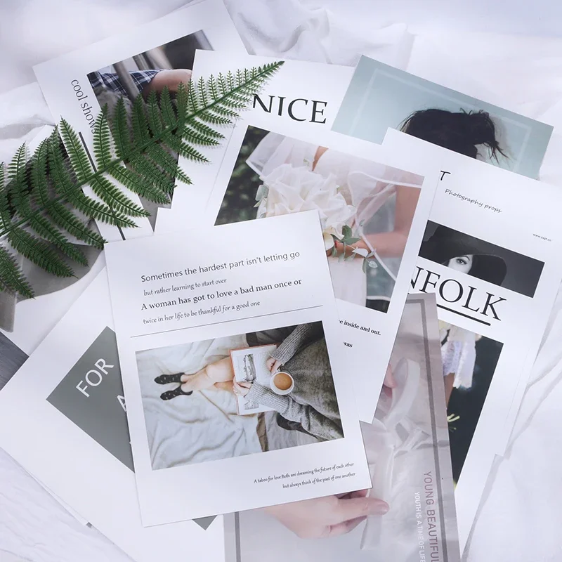 Набор бумажных карточек для фотосъемки, картонный фон для съемки, двусторонний узор, реквизит для фотостудии, аксессуары