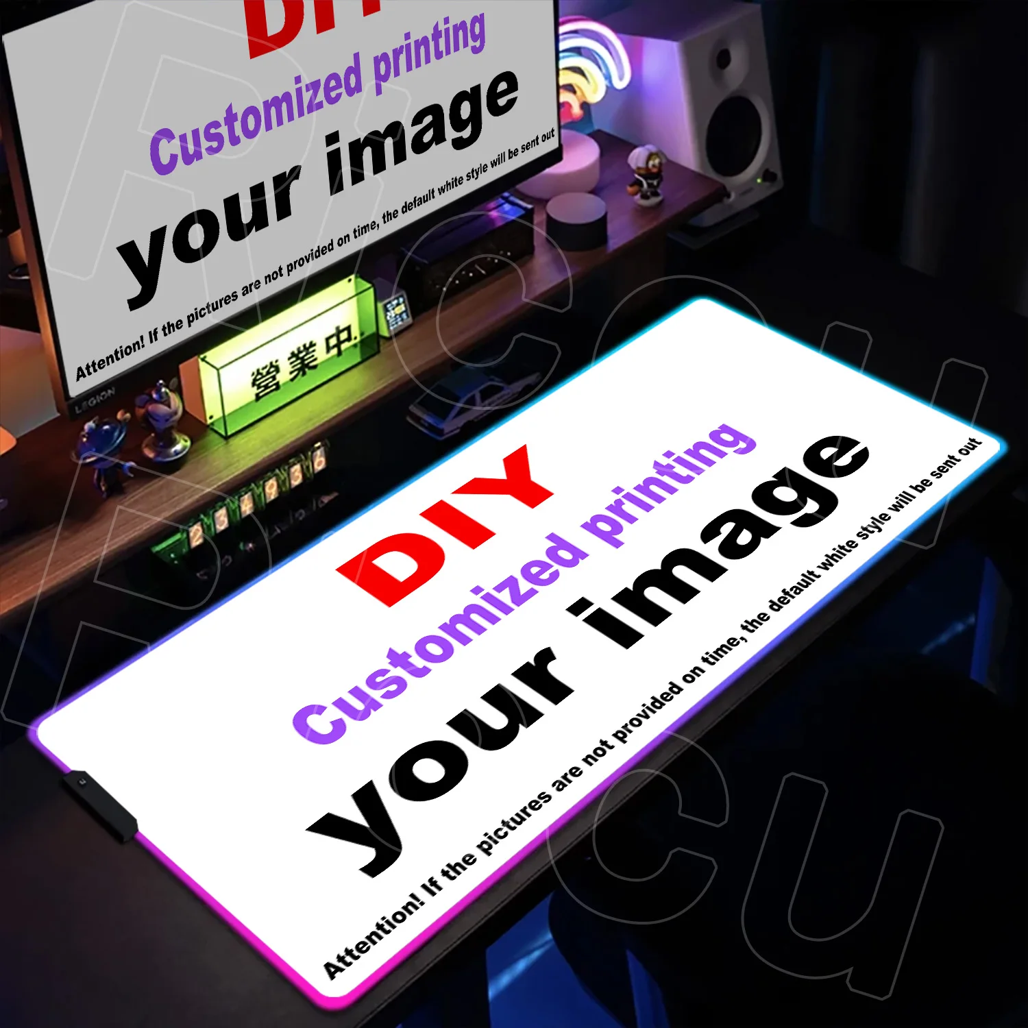 

RGB HD print DIY Customized Mice Pad your image Desk mat Own Your Picture Gaming Keyboard Computer LED Mouse pad PC accessories