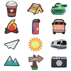 Camping Shoe Charms for Crocs Accessories Sandals Kids Clogs Pins Boy Girls Badges Men Jeans Women Decorations Buckle Shoes