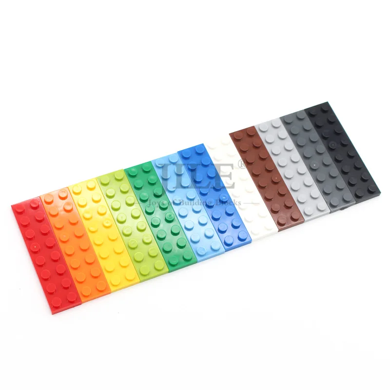 20pcs Moc Tiles Plate 2x8 3034 Creative DIY Basics Enlighten Building Blocks Parts Sets Compatible with Assembles Toys