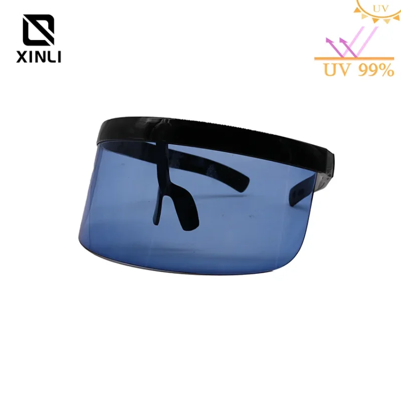 Popular Outdoor Adult Blue Glasses Frame Future Oriented Cool Goggles Fashionable Vacation Beach Camping Fishing Sunglasses