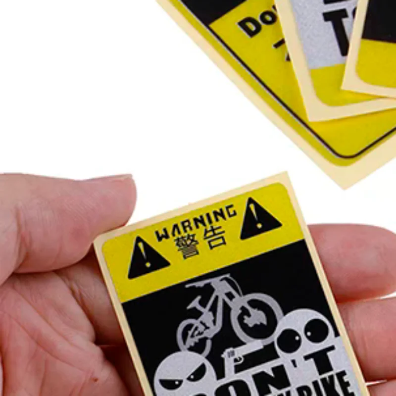 

DONT TOUCH MY BIKE Bicycle Decorative Warning Sticker Waterproof Decal Yellow