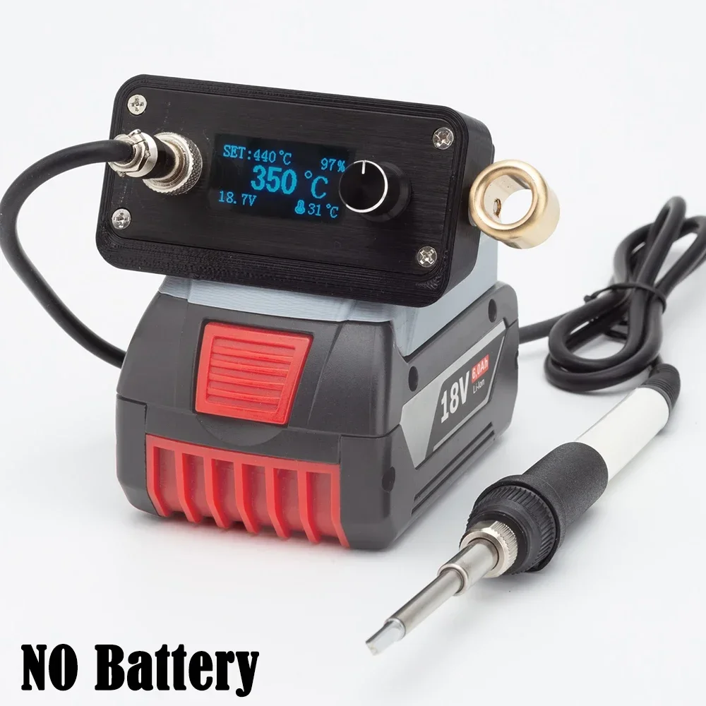 

OLED T12 Cordless Soldering Iron Station Electric Solder For Bosch 18V Lithium Battery for DIY Repair(Batteries not included)