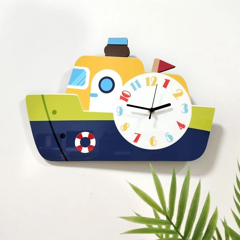 

Simple and Creative Cartoon Decorative Wall-mounted Clock Living Room Children's Room Bedroom Wall Clock Silent Clock