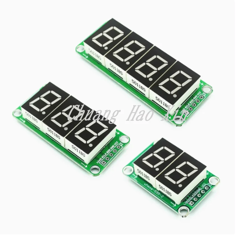 5pcs 74HC595 static drive 2-stage digital display module can seamlessly connect 0.5 inch 2/3/4-digit red light in series