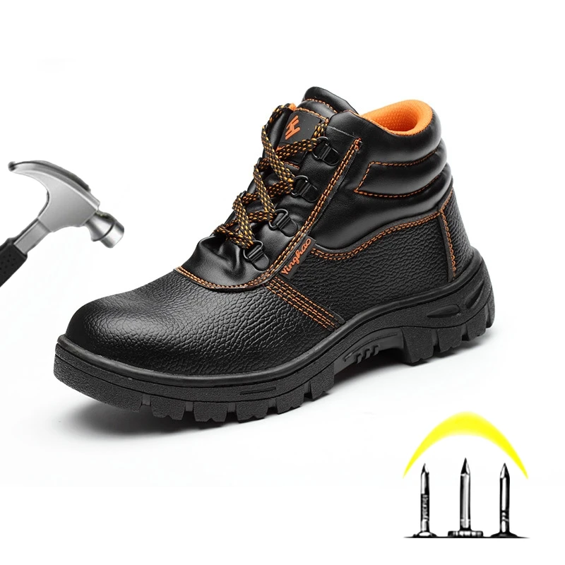 Unisex Waterproof Work Safety Shoes With Steel Toe Cap Anti-smash Sneakers Outdoor Puncture-proof Indestructible Work Boots