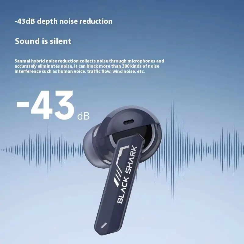 Black Shark JoyBuds Plus Wireless Earphone Active Noise Reduction Sports Gaming Earphone High Quality Sound Low Latency Custom 