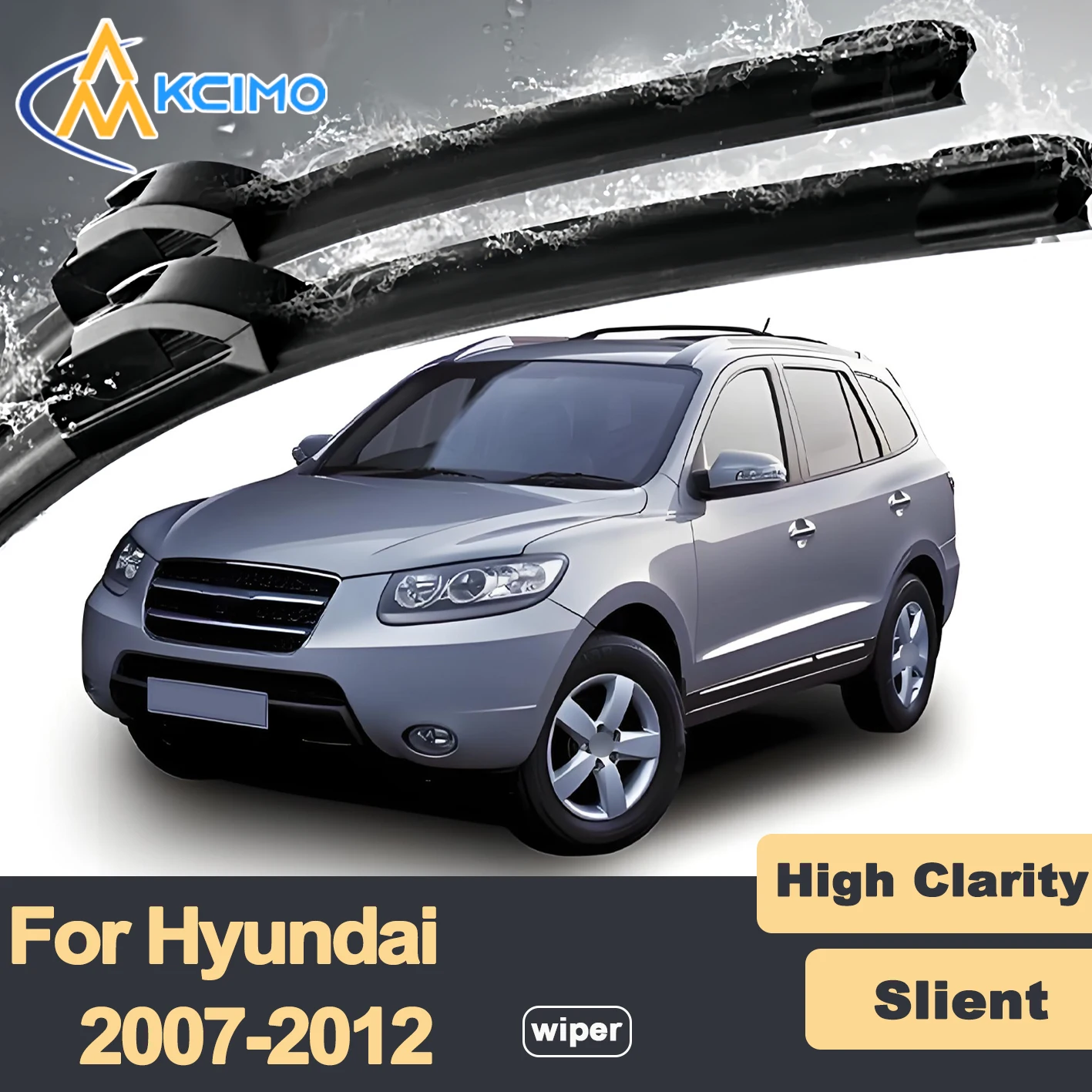 

Premium Rubber Durable Silent Windshield Wiper Blades 2pcs for Hyundai Santa Fe CM 2007-2012 Inokom Santa Fe