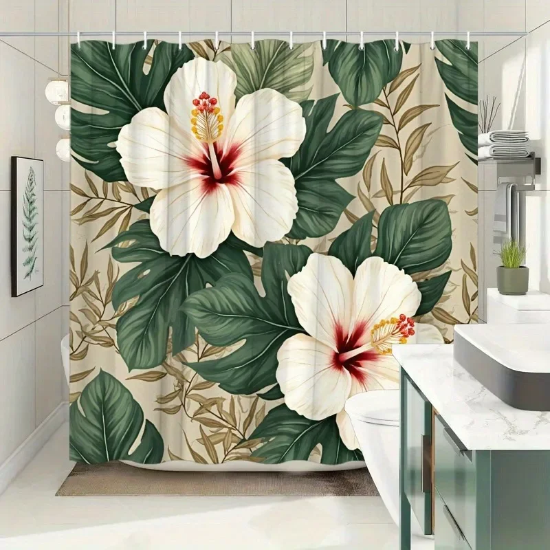 abstract Bohemian shower curtain Medieval arch Sun leaf Modern minimalist aesthetic line geometric decorative shower curtain