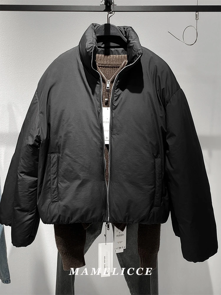 

MAMELICCE Original design Lightweight stand-up collar padded jackets man Simple and casual Style Short jacket tops