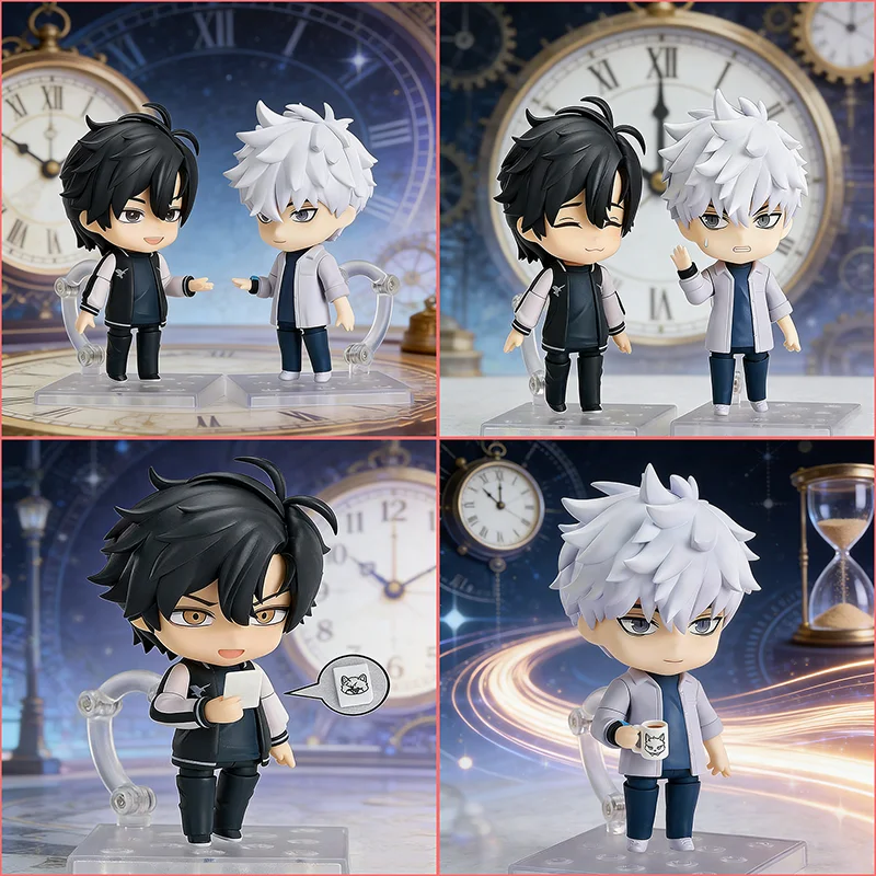 

Китайское аниме Link Click Nendoroid # 2161 Чэн Сяоши # 2162 Фигурка Лу Гуана со сменными лицами, модель для декора, подарок