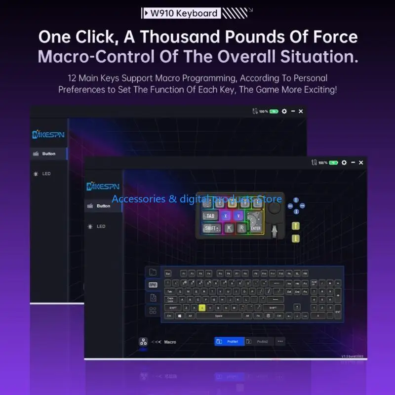 77JD Color Wireless Keyboard 3 Mode Connection 2.4GHz Corded Hot Swappable Programming