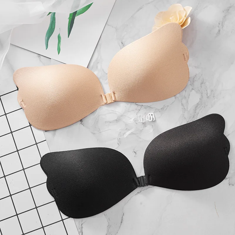 Sutiã adesivo invisível sem alças para mulheres, sutiãs push up, bralette de silicone sem costura, roupa interior sexy, lingerie sem costas