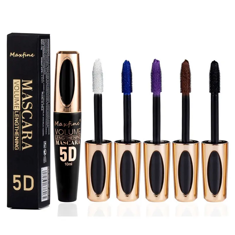 

5D Professional Mascara Waterproof Sweatproof Non-Smudged Slender Long Lasting for Eye Make Up Fast Dry Blue mascara waterproof