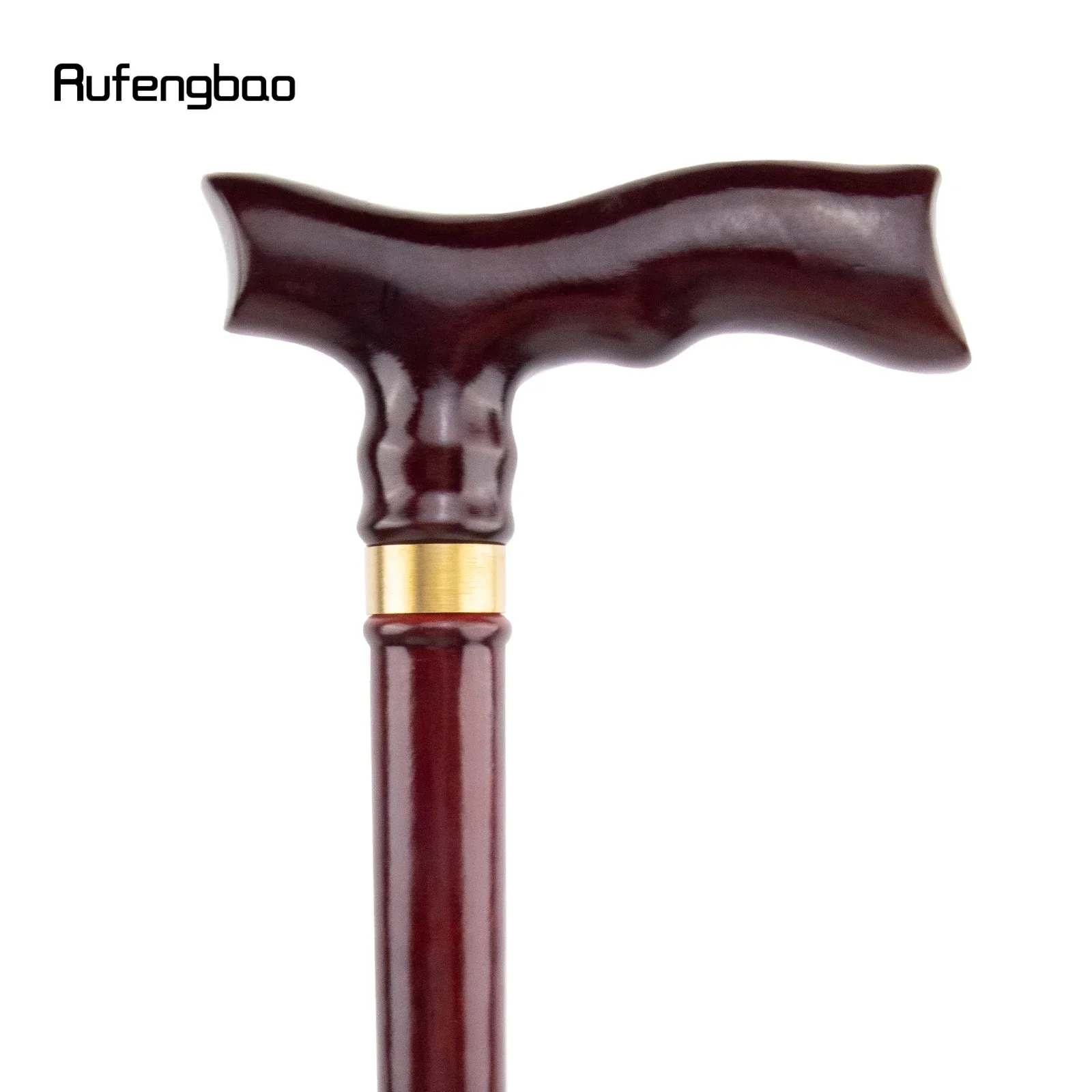 الأحمر خشبية واحدة مشتركة موضة عصا للمشي ديكور تأثيري حفلة عصا للمشي هالوين الصولجان العكاز العصا كروسيه 93 سنتيمتر