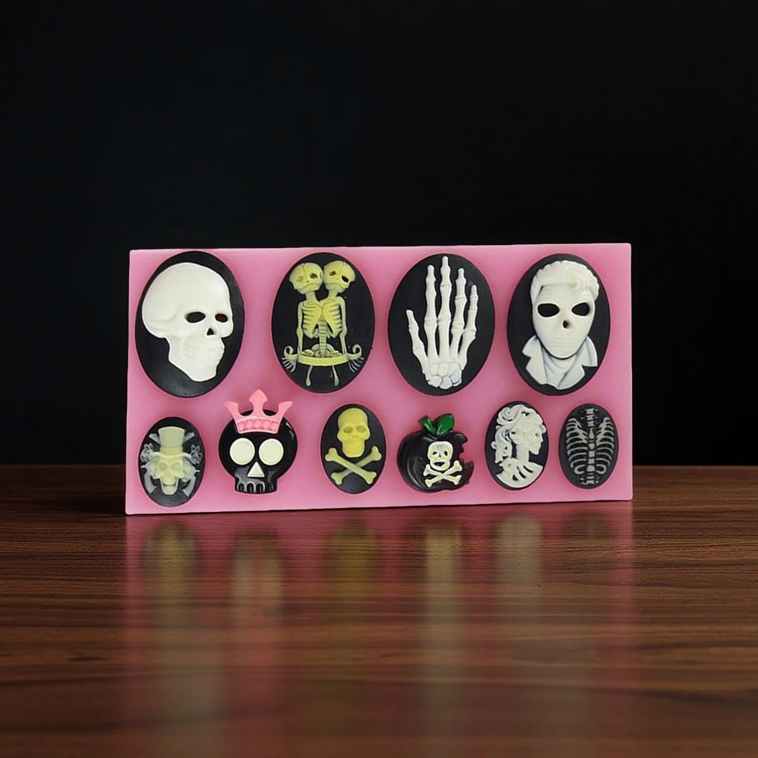 Halloween Molds ghost silicone mold Fondant Chocolate large Skull Silicone Molds Gypsum Clay For Cake Decoration Tool