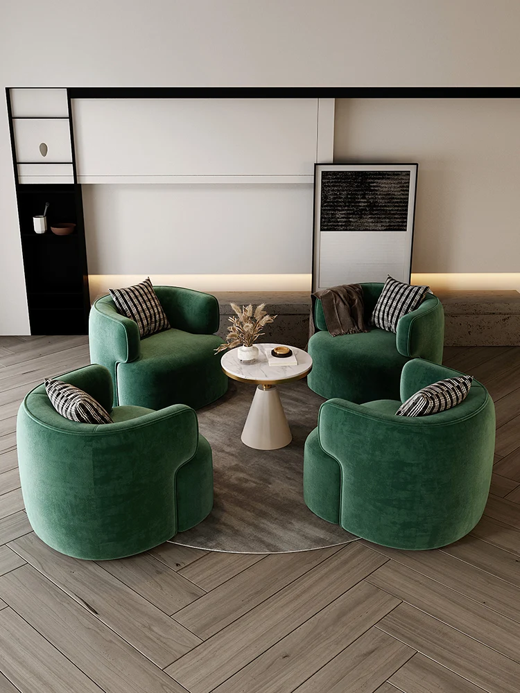 

Cafe B & B reception balcony single sofa chair living room beauty salon Internet celebrity sofa table and chair combination