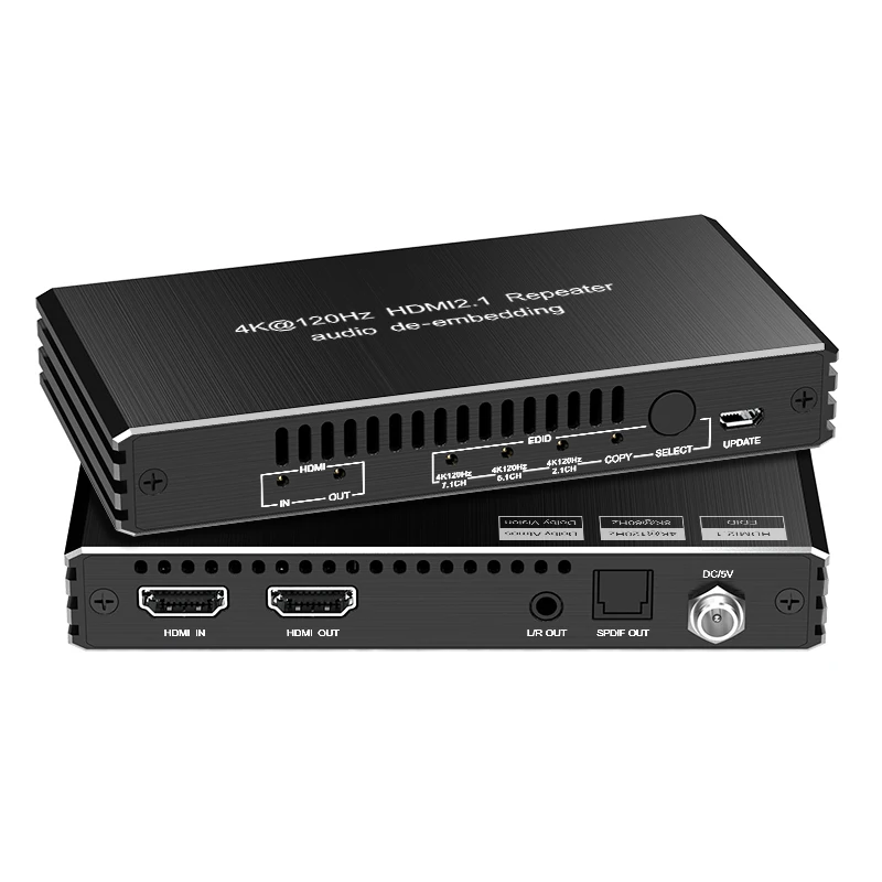 

4K @ 120 Гц HDR HDMI 2.1 Аудиоэкстрактор 1x1 Стереовыход SPDIF Оптический аудиовыход