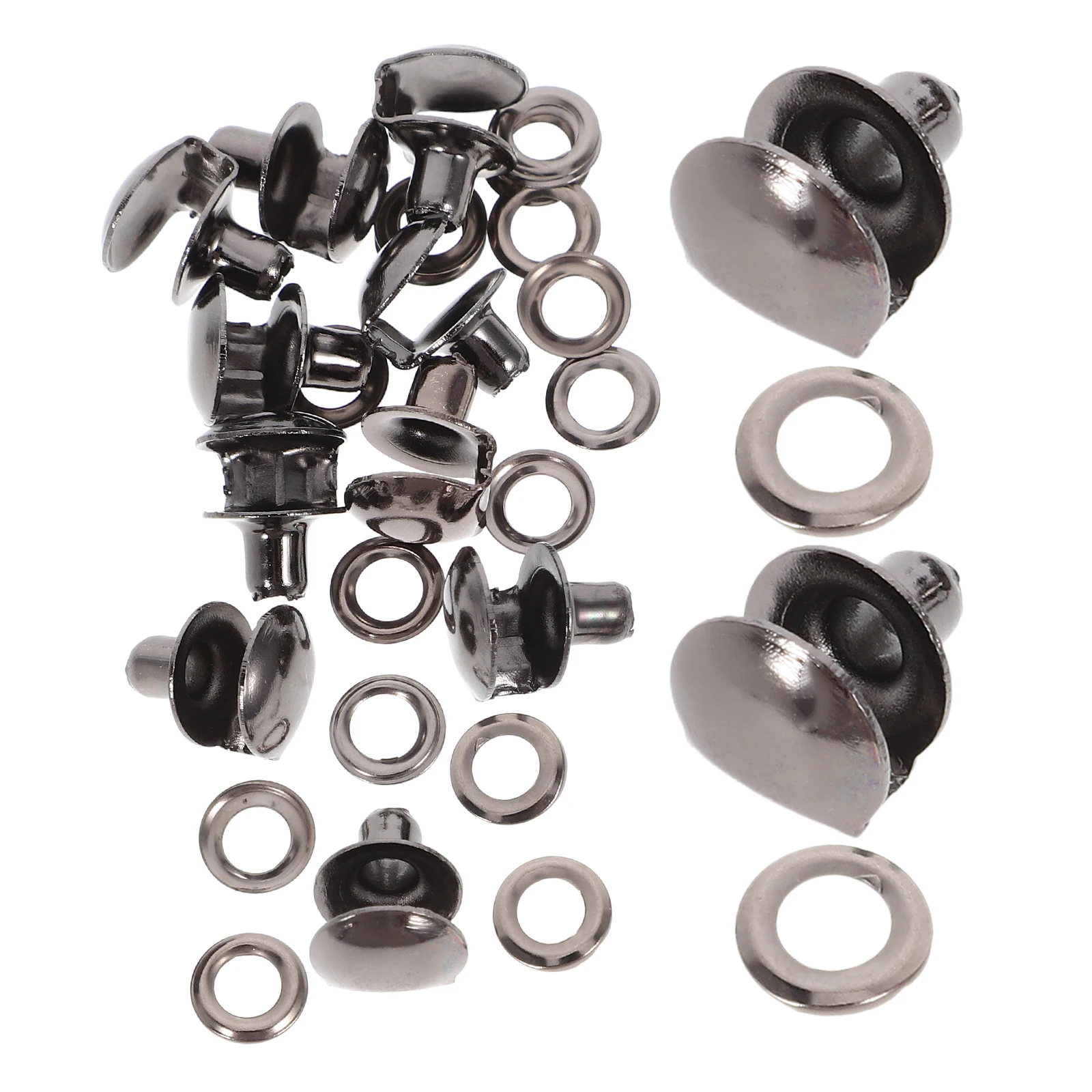 

10 Pcs Boots Lace Hooks Shoe Repair Buckle Rivets Black Bootlace for Shoelaces Eyelet Work