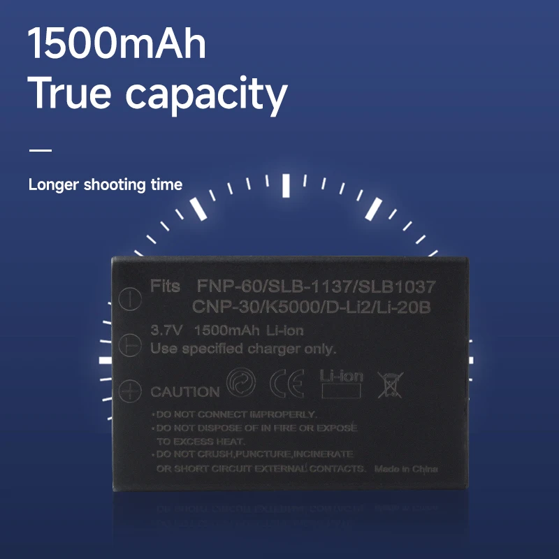 FNP60 NP-60 NP60 SLB-1137 SLB-1037 CNP-30 KLIC-5000 D-Li2 Li-20B بطارية ل فوجي فيلم F50I F501 F401 التكبير F410 F601 F601Z