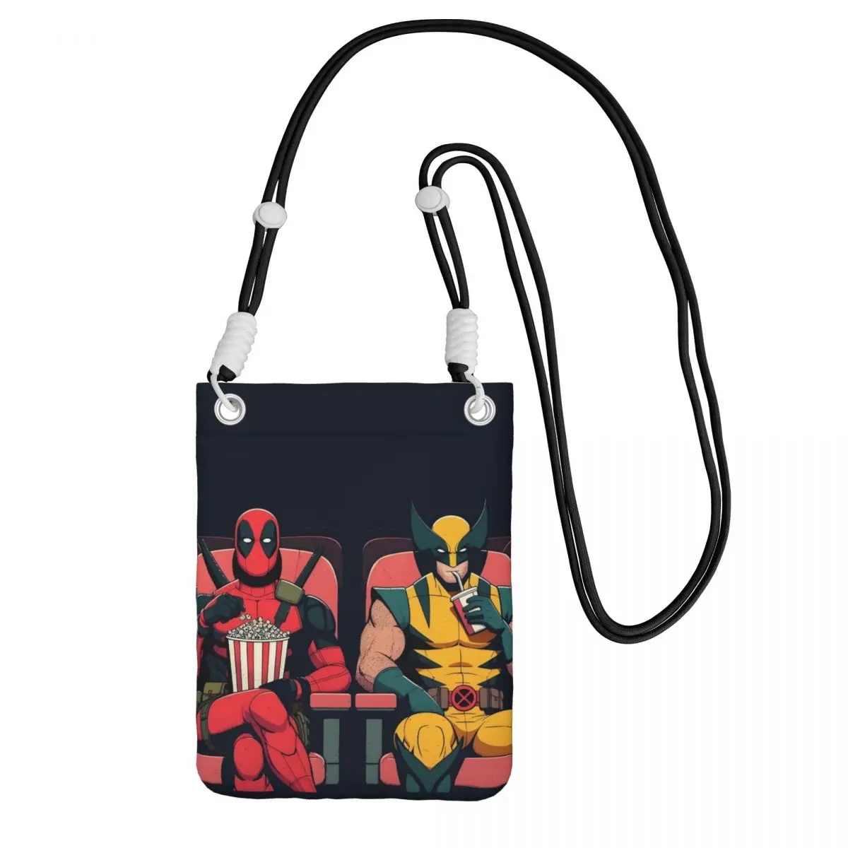 

Изготовленная на заказ крутая сумка для мобильного телефона Deadpool для бега, женщин и мужчин, книга комиксов, небольшой кошелек через плечо, кошелек для смартфона с ремешком