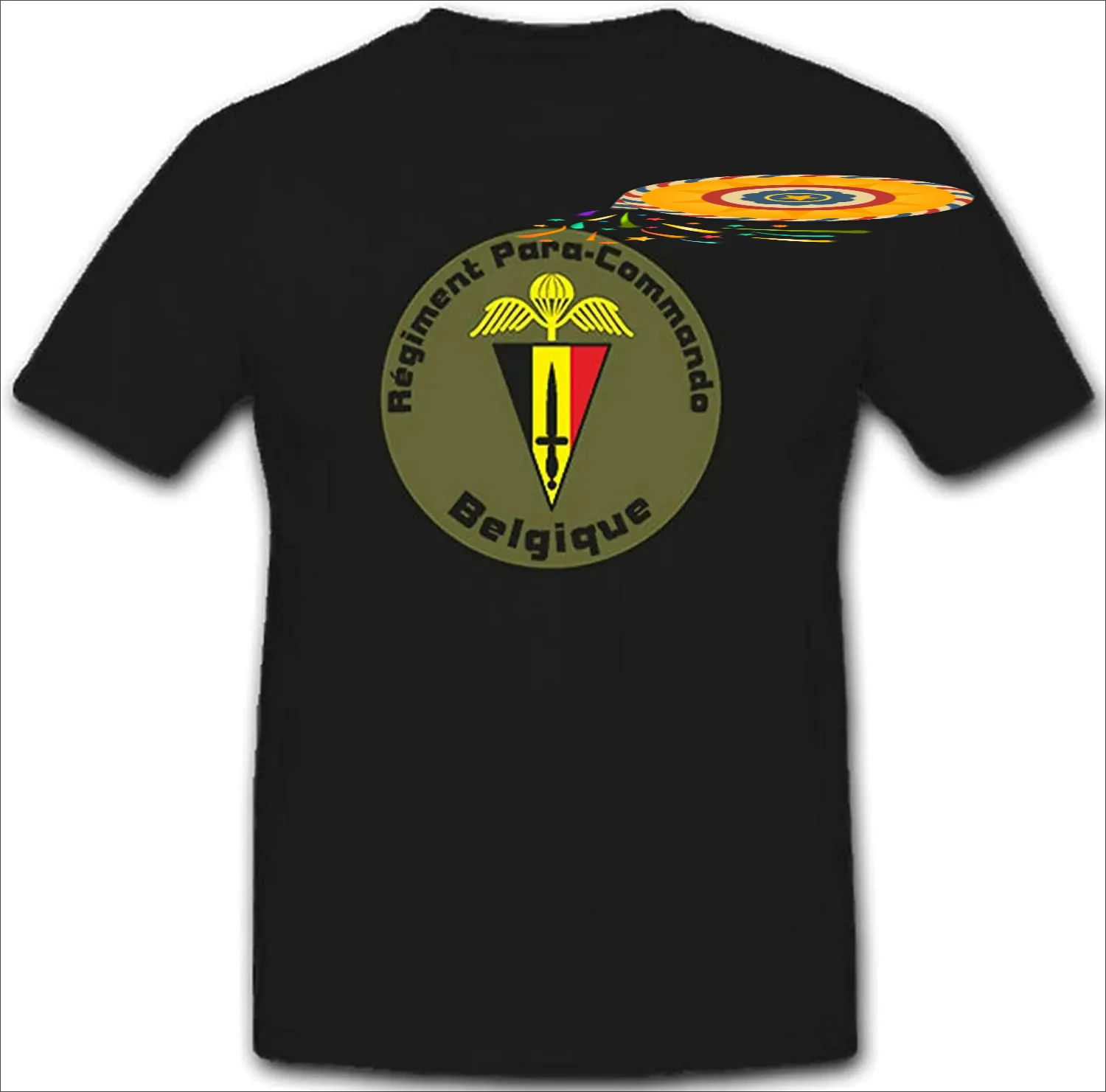 Commando Brigade Belgian Paratroopers Parachute Army One Coat of Arms Men T-Shirt Short Sleeve Casual Shirts