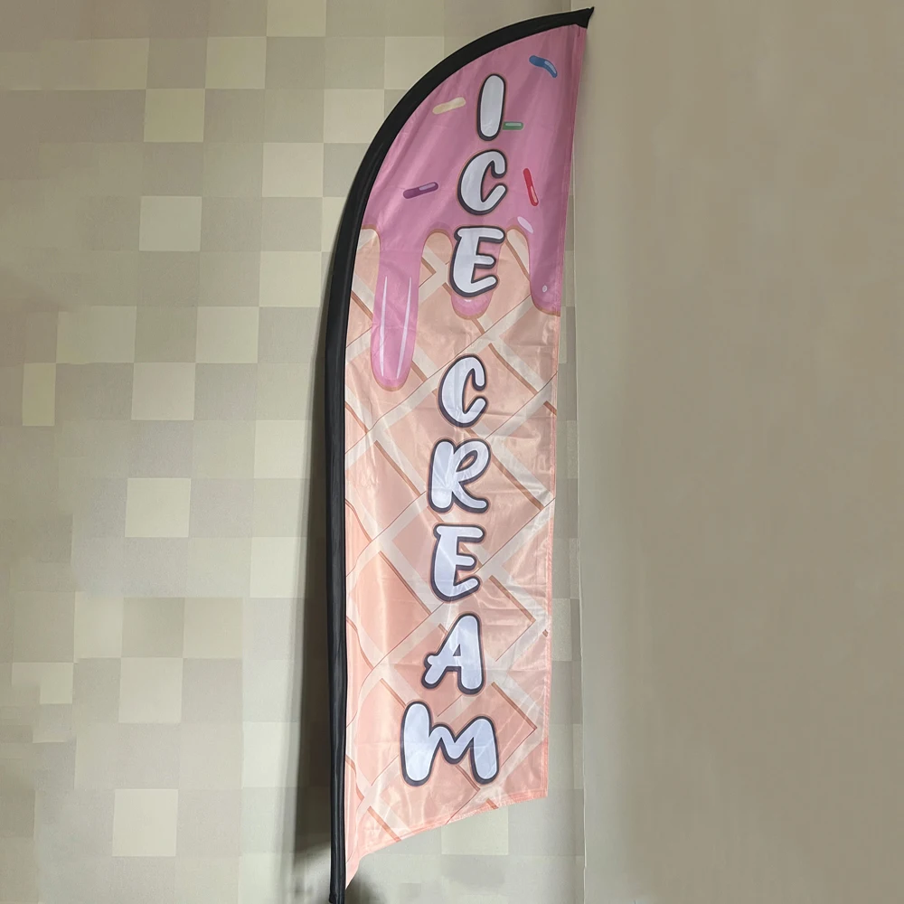 Ice Cream Feather Flag Beach Flag FLAG ONLY Advertising